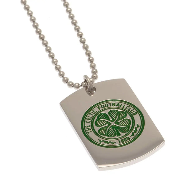 Celtic FC Enamel Crest Dog Tag & Chain-0