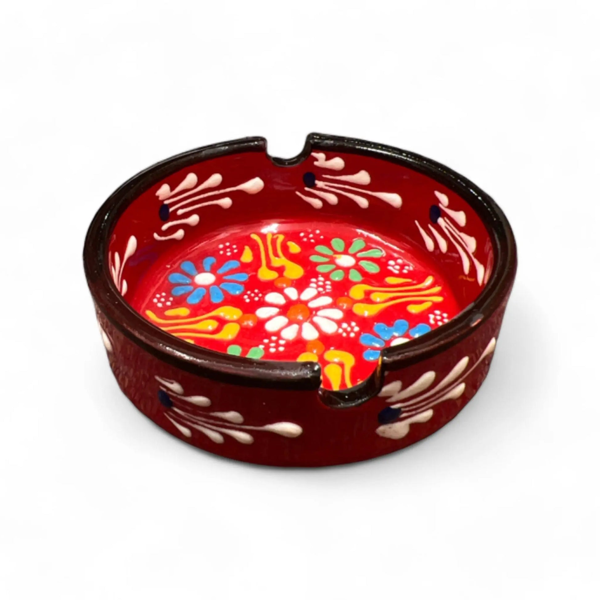 Ceramic Ashtray Tulip Red 8 cm - Memoriex 