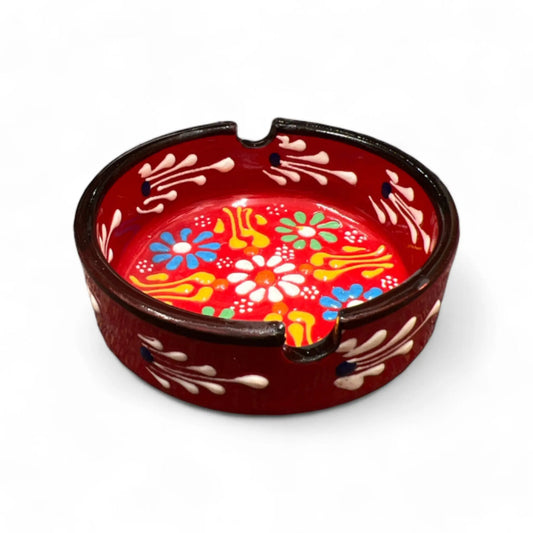 Ceramic Ashtray Tulip Red 8 cm - Memoriex 