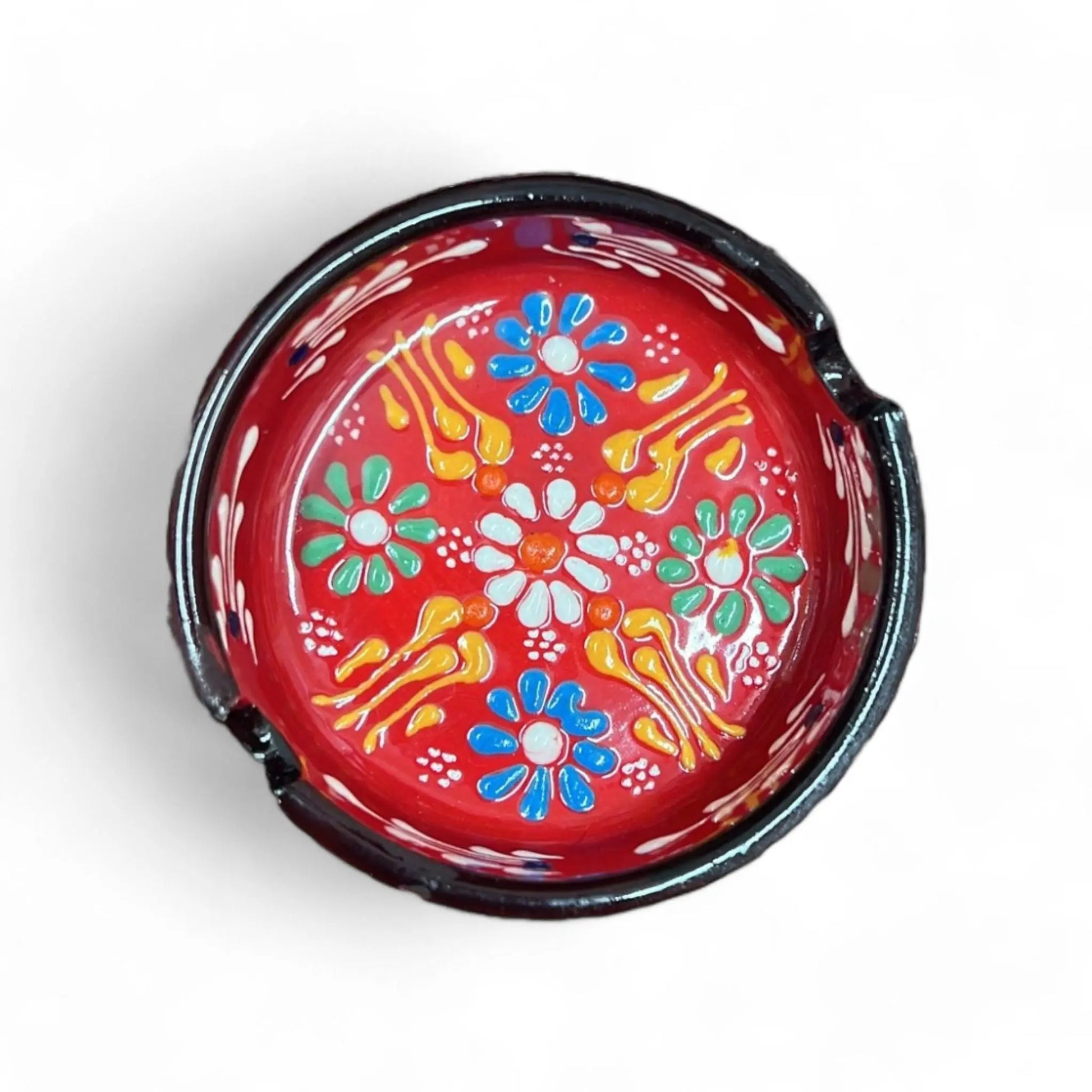 Ceramic Ashtray Tulip Red 8 cm - Memoriex 