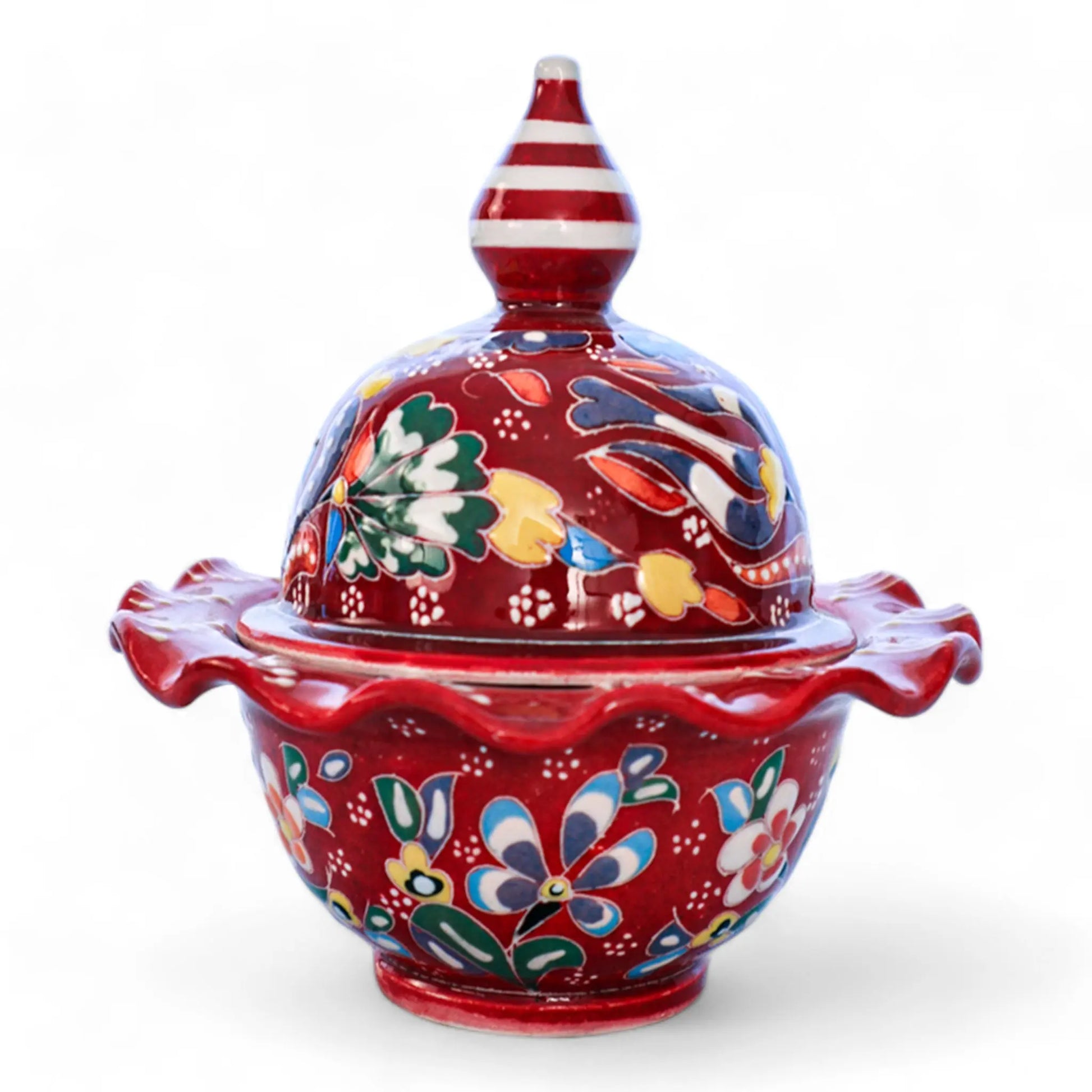 Ceramic Candy Dish Tulip Red 14cm - Memoriex 