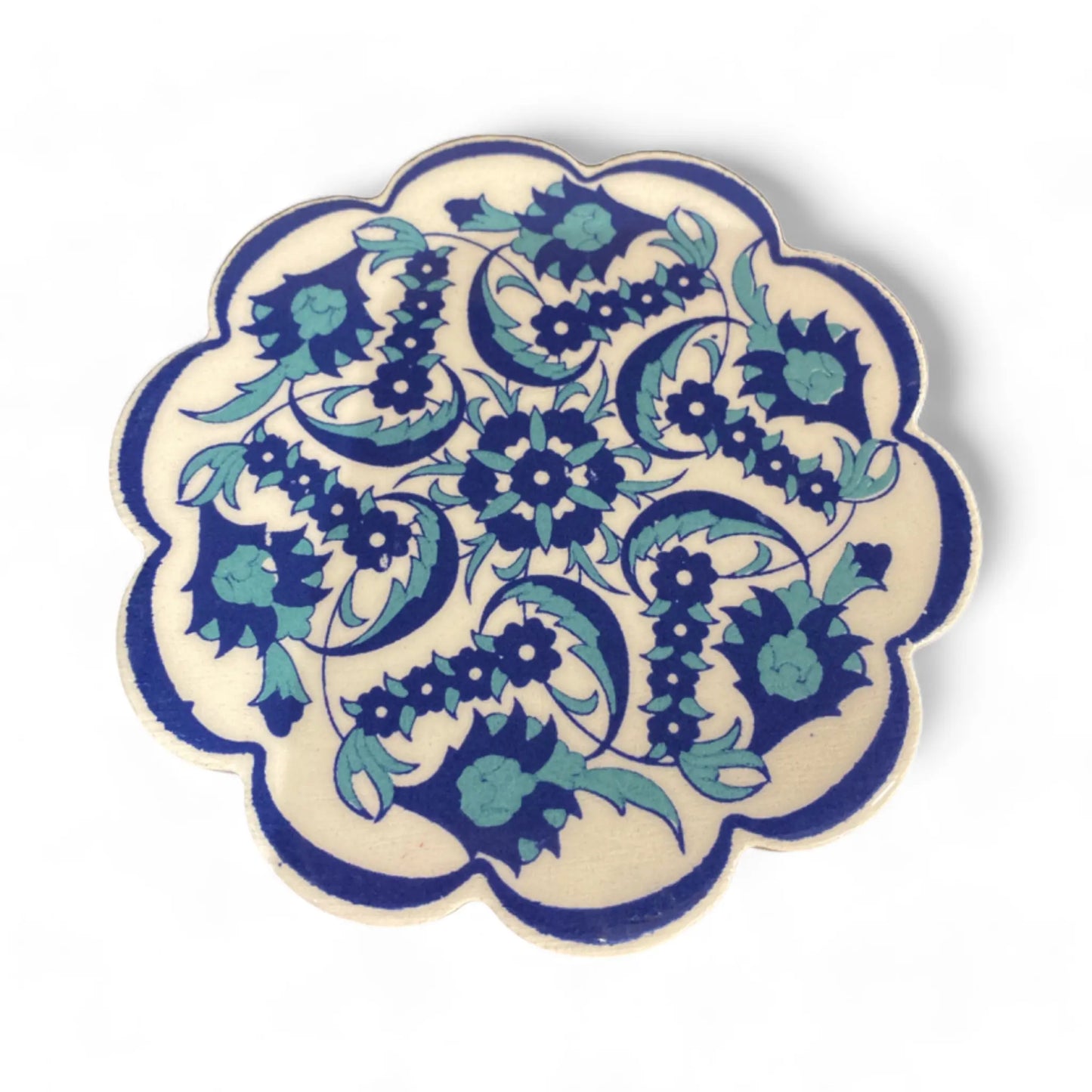 Ceramic Coaster Maya Navy 11 cm - Memoriex 