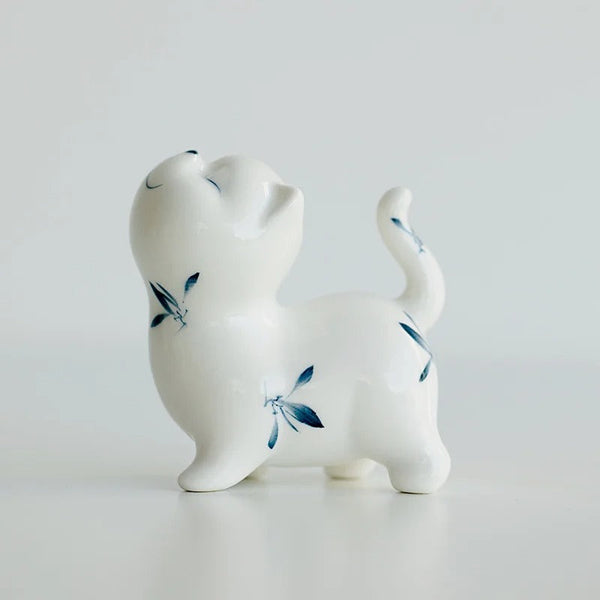 Ceramic Proud Cat Tea Pet Decorative Ornament - Memoriex 