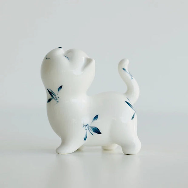 Ceramic Proud Cat Tea Pet Decorative Ornament - Memoriex 