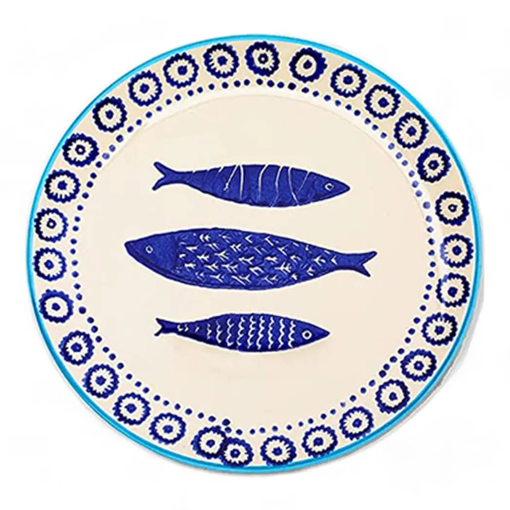 Ceramic Serving Plate&Platter Nature Fish Big Fish 26cm - Memoriex 