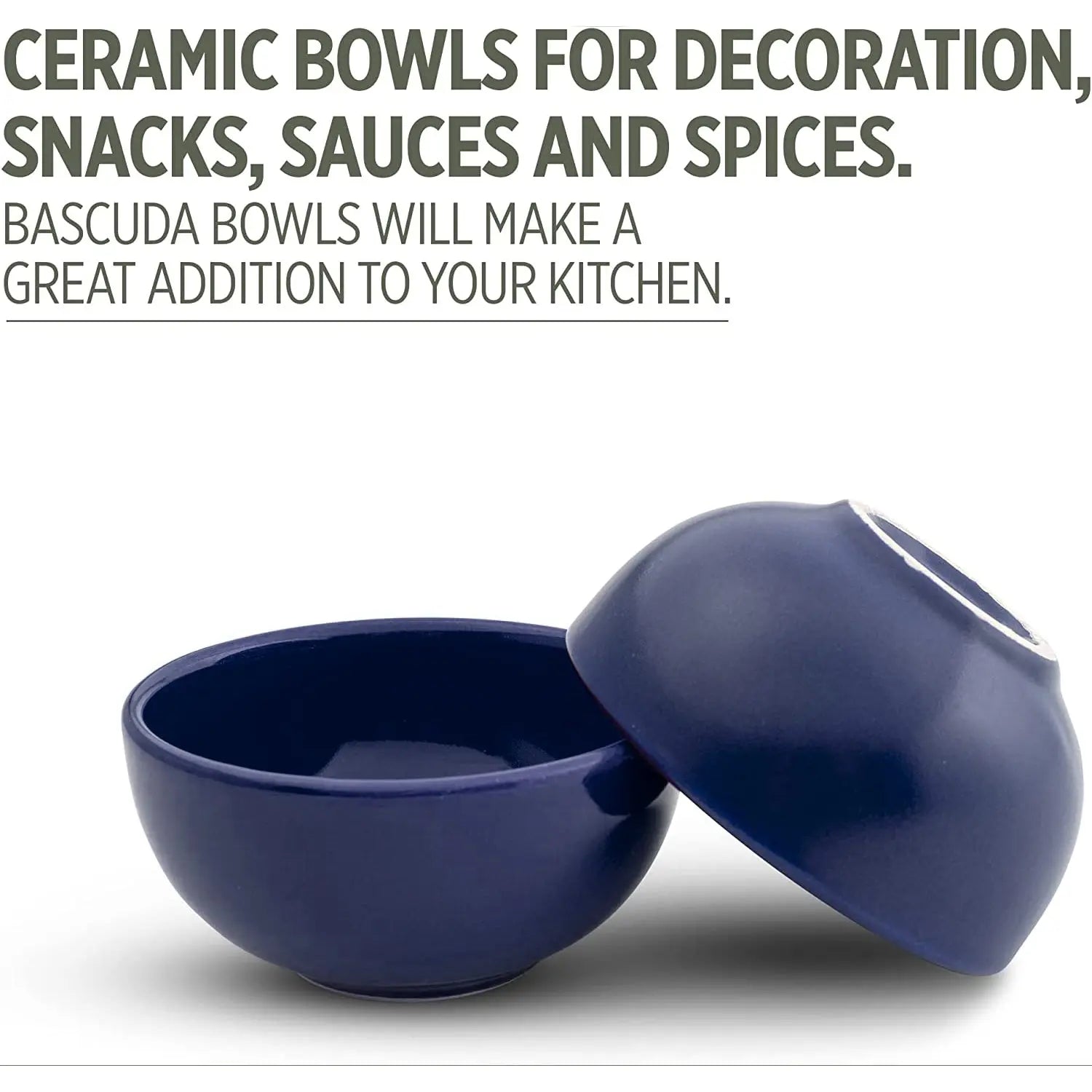 Ceramic Snack&Dip Bowl Matrix Blue 8cm-4