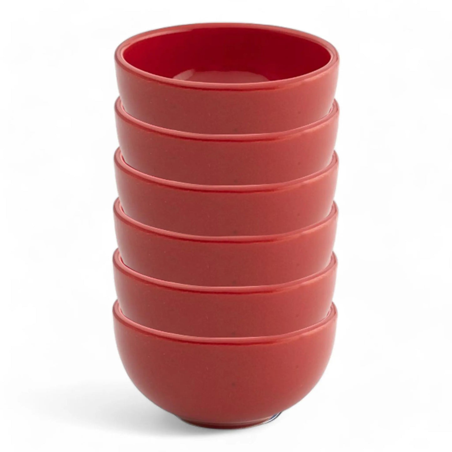 Ceramic Snack&Dip Bowl Matrix Red 8cm-4