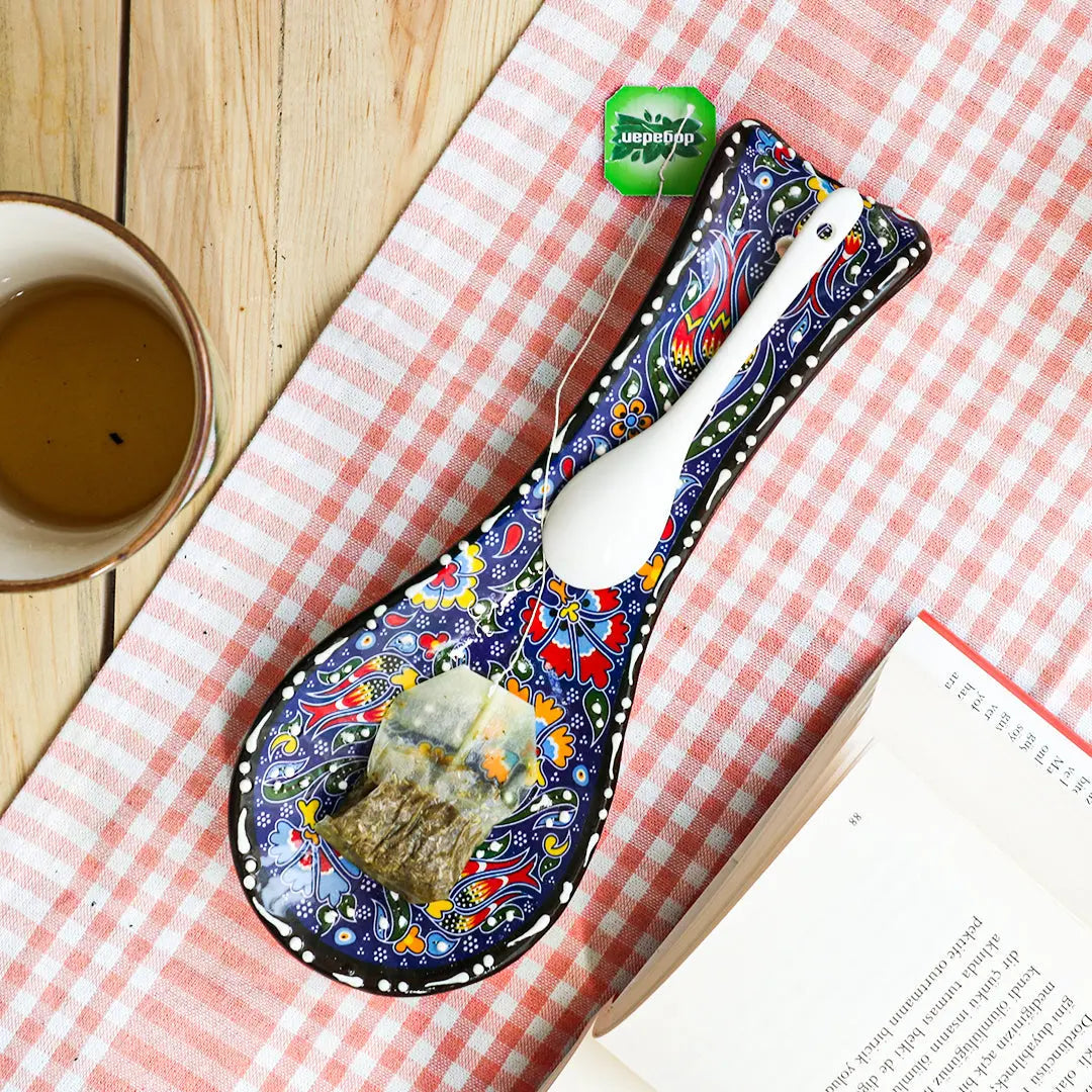 Ceramic Spoon Rest Tulip Navy 24cm-4