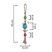 Ceramic Wall Decoration with Hanging Lady Bug Trio, Multicolour-1