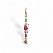 Ceramic Wall Decoration with Hanging Lady Bug Trio, Multicolour-3