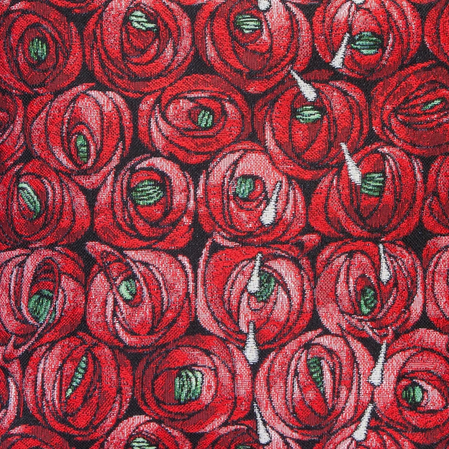 Charles Rennie Mackintosh Rose and Tear Drop - Fabric for Upholstery-0