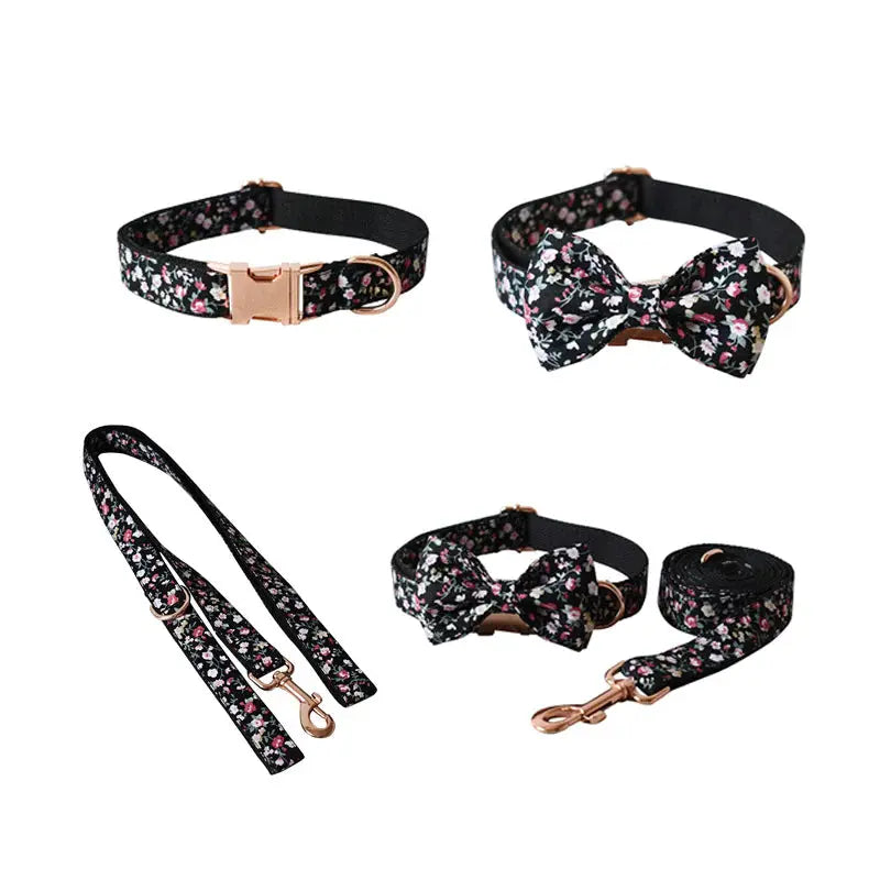 Charlie Dog Collar, Dog Collar & Dog Bowtie (Set) – by The Paw Co. - Memoriex