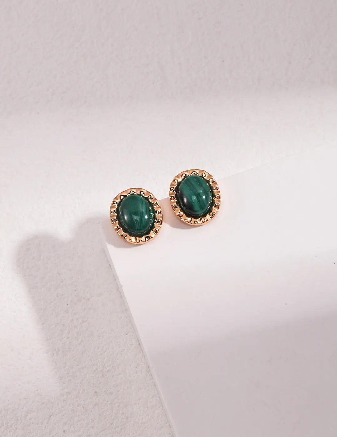 Charm Malachite Stud - Memoriex