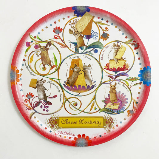 NEW - Cheese Positivity Circular Serving Tray-0