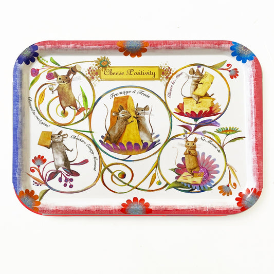 NEW - Cheese Positivity Rectangular Serving Tray-0