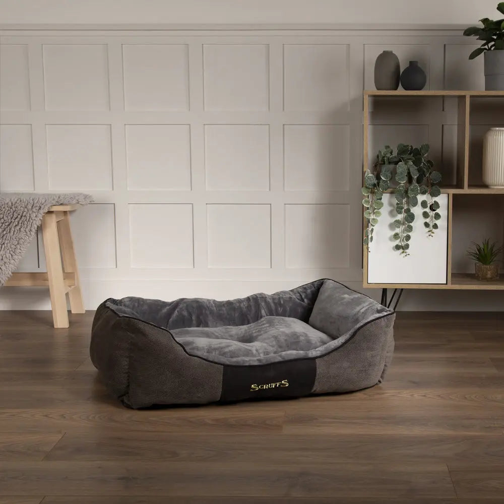 Chester Box Dog Bed (in Chocolate Brown, Dark Grey or Graphite Grey) by Scruffs - Memoriex