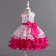 Children's Dress Bow Multi-layer Lace - Memoriex 