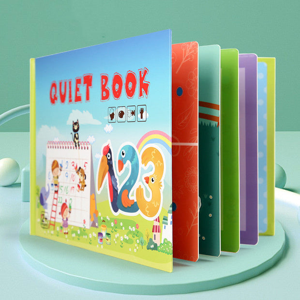 Children's Enlightenment Stickers Quiet Book Kindergarten Busy Book Handmade Material Paste Book Educational Toys - Memoriex 