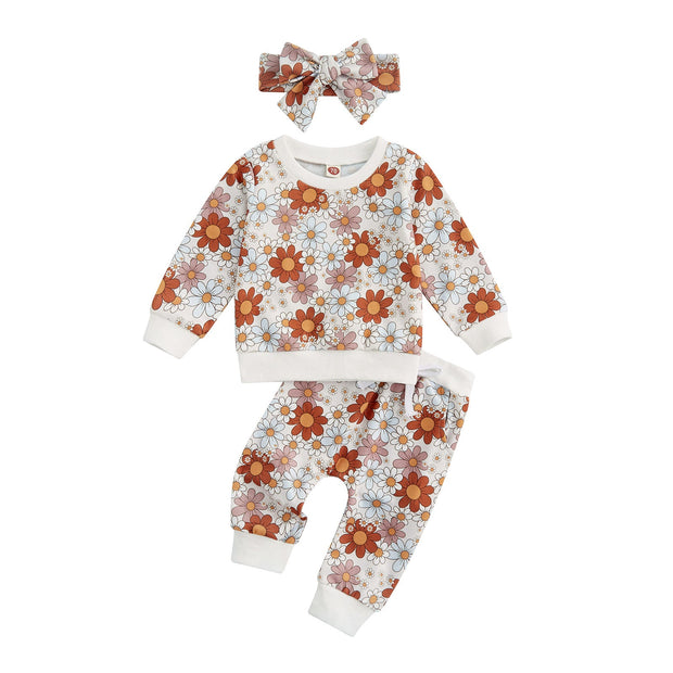 Children's Floral Headwear Hoodie Set - Memoriex 