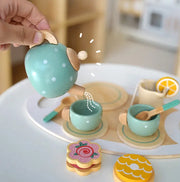 Children's Home Afternoon Tea Desserts Cake Sales Teapot Cups Tea Set Wooden Christmas Toys Gifts - Memoriex 