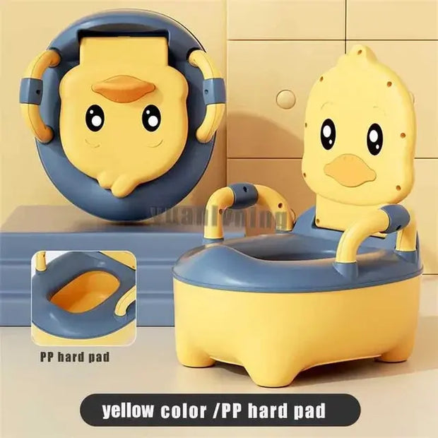 Children's Pot 1-6 Years Old Upgraded Cute Duck Baby Toilet Seat Baby Potty Portable Stool Boys & Girls Safe Trainer Seat WC - Memoriex 