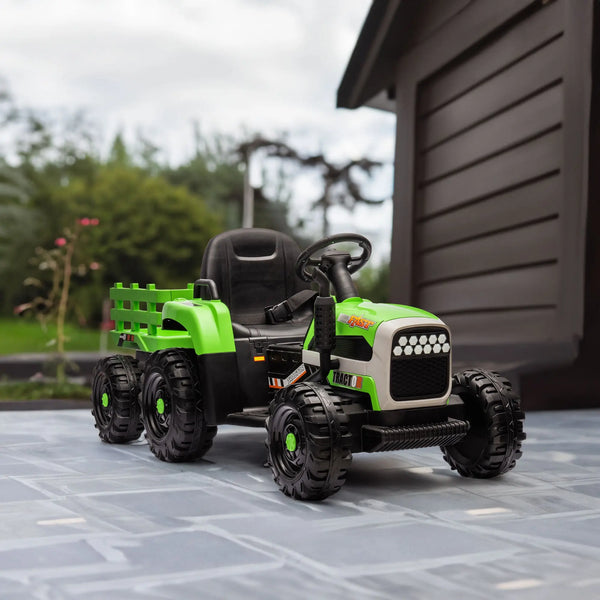 Children's electric tractor toy, powered by 24V battery, 200w * 2 motor 1.86-4.97MPH/remote control three speed adjustable - Memoriex 