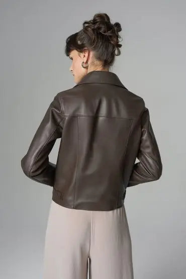 Chocolate Genuine Leather Jacket-1