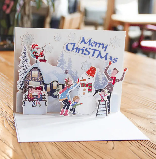 Christmas Card Wholesale Creative 3D Stereo Greeting Card Holiday Wish Card Kindergarten Handmade Greeting Card - Memoriex 
