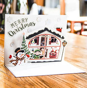 Christmas Card Wholesale Creative 3D Stereo Greeting Card Holiday Wish Card Kindergarten Handmade Greeting Card - Memoriex 