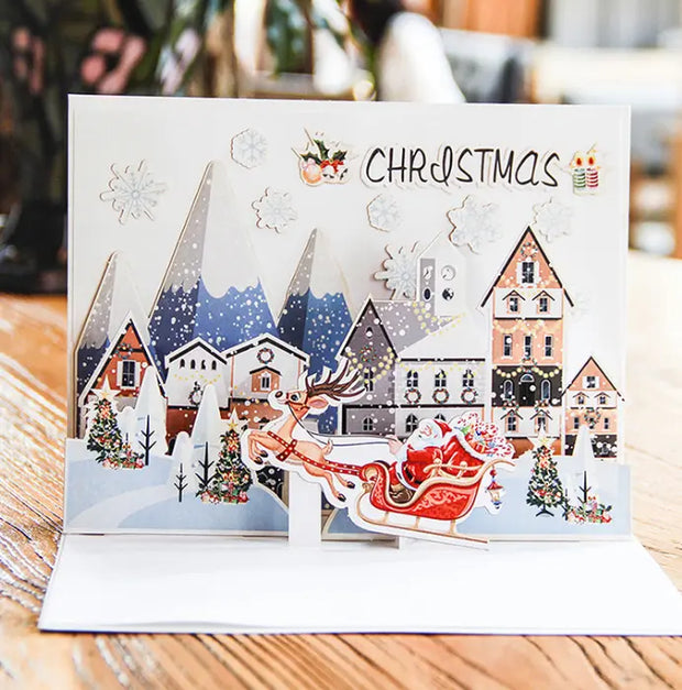 Christmas Card Wholesale Creative 3D Stereo Greeting Card Holiday Wish Card Kindergarten Handmade Greeting Card - Memoriex 