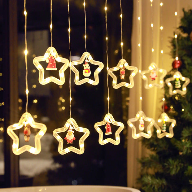 Christmas Curtain Lighting Chain Decoration - Memoriex 