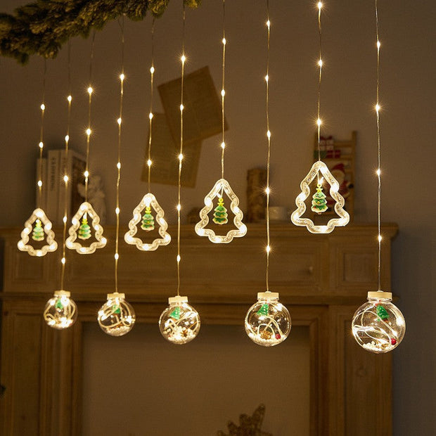 Christmas Curtain Lighting Chain Decoration - Memoriex 