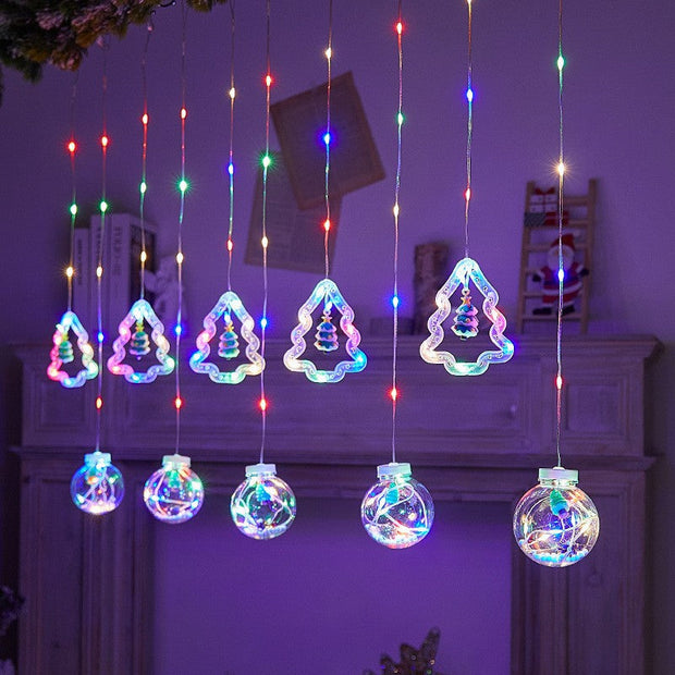 Christmas Curtain Lighting Chain Decoration - Memoriex 