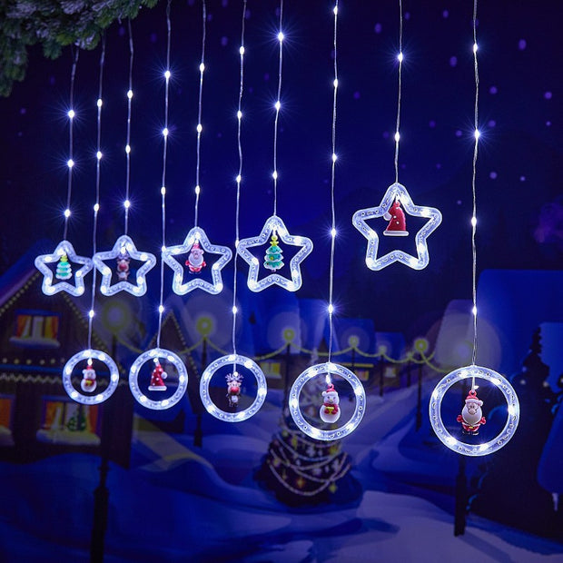 Christmas Curtain Lighting Chain Decoration - Memoriex 