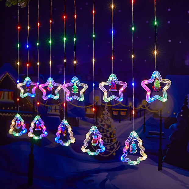 Christmas Curtain Lighting Chain Decoration - Memoriex 