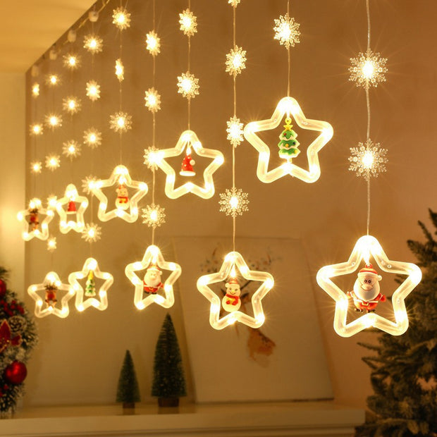 Christmas Curtain Lighting Chain Decoration - Memoriex 