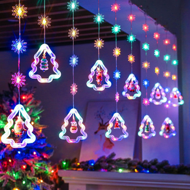 Christmas Curtain Lighting Chain Decoration - Memoriex 