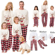 Christmas Family Matching Pajamas Set Deer Adult Kid Family Matching Clothes Top+Pants Xmas Sleepwear Pj's Set Baby Romper - Memoriex 