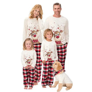 Christmas Family Matching Pajamas Set Deer Adult Kid Family Matching Clothes Top+Pants Xmas Sleepwear Pj's Set Baby Romper - Memoriex 