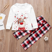 Christmas Family Matching Pajamas Set Deer Adult Kid Family Matching Clothes Top+Pants Xmas Sleepwear Pj's Set Baby Romper - Memoriex 