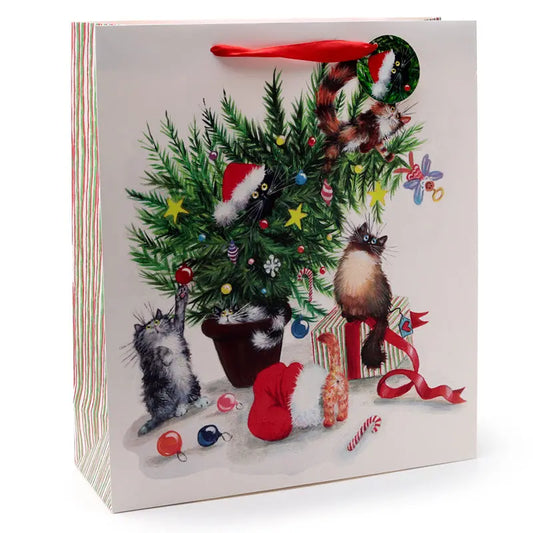 Christmas Gift Bag (Extra Large) - Kim Haskins Cats XGBAG109X-0