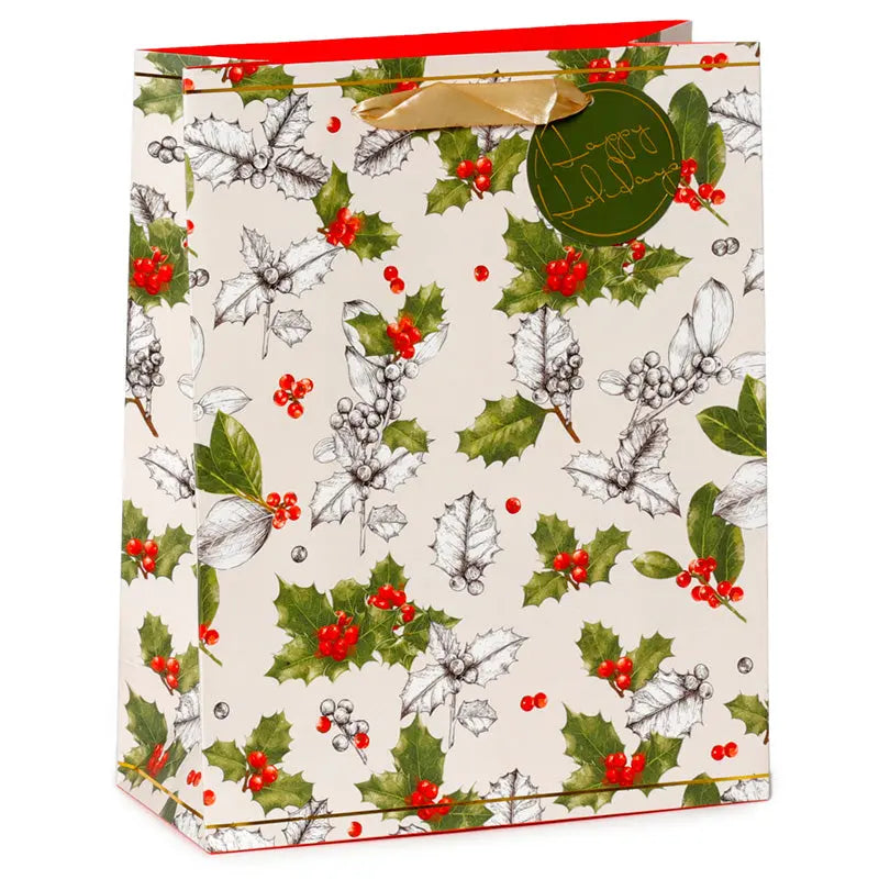 Christmas Gift Bag (Large) - Winter Botanicals Holly XGBAG105A-0