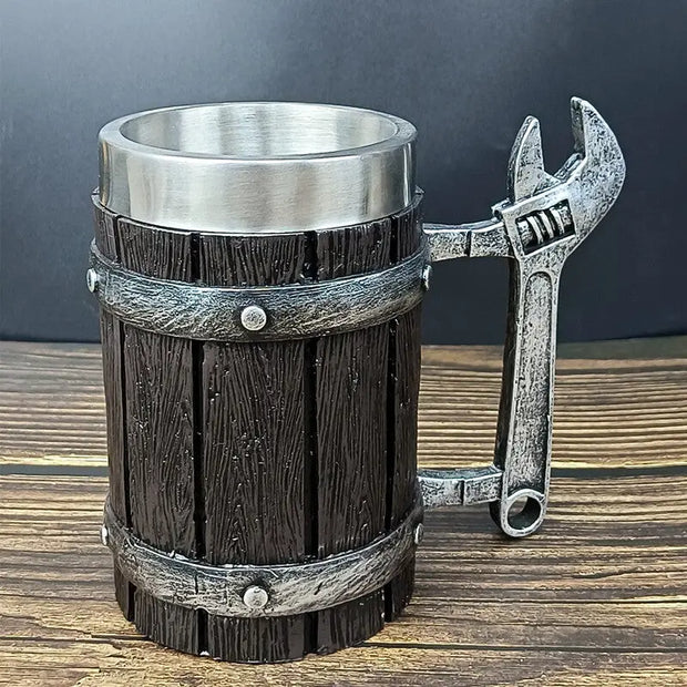 Christmas Gift Hardware Tools Beer Cup Creative Hammer Handle Modeling Stainless Steel Mug - Memoriex 