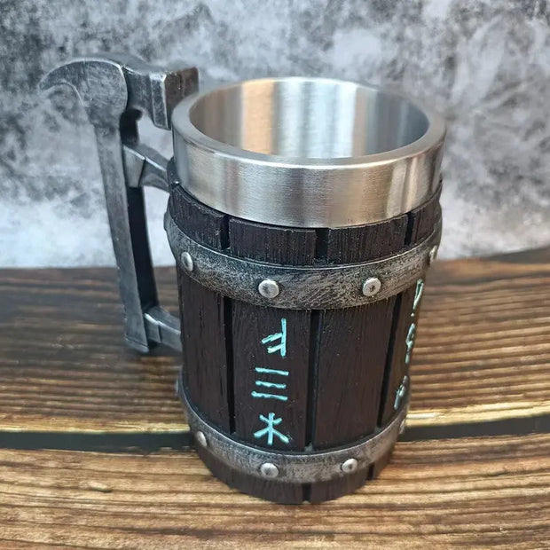 Christmas Gift Hardware Tools Beer Cup Creative Hammer Handle Modeling Stainless Steel Mug - Memoriex 