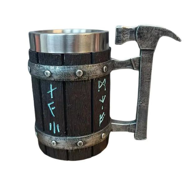 Christmas Gift Hardware Tools Beer Cup Creative Hammer Handle Modeling Stainless Steel Mug - Memoriex 