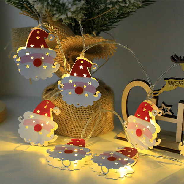 Christmas LED Light String Santa Claus Elk Snowman Xmas Ornament String Light Christmas Decorations New Year Navidad Gift - Memoriex 
