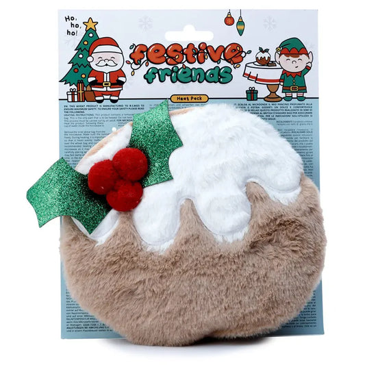 Christmas Pudding Round Microwavable Plush Wheat and Lavender Heat Pack XWARM86-0