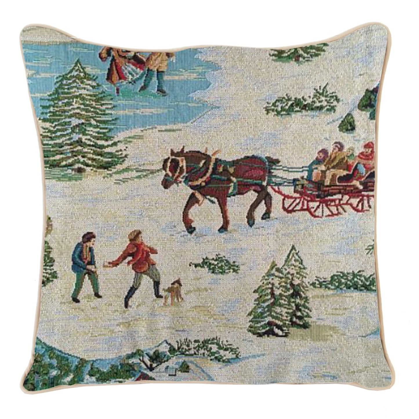 Christmas Sleigh - Cushion Cover 45cm*45cm-0