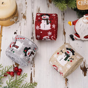 Christmas Snowman Tape |  Ribbon Christmas Tree Decoration | Ribbon Gift Decoration - Memoriex