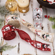 Christmas Snowman Tape |  Ribbon Christmas Tree Decoration | Ribbon Gift Decoration - Memoriex